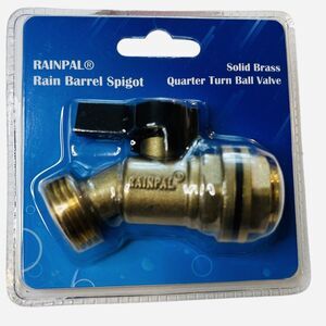 Rainpal RBS005 Brass Rain Barrel Spigot Quarter Turn For Open Top Containers NEW